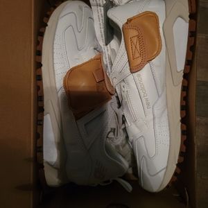 Cream and tan new balances